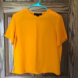 Bright burnt orange boxy blouse